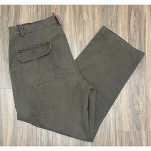 Dockers Flat Front Relaxed Fix Chino Flap Pockets Green - Men's 38x30